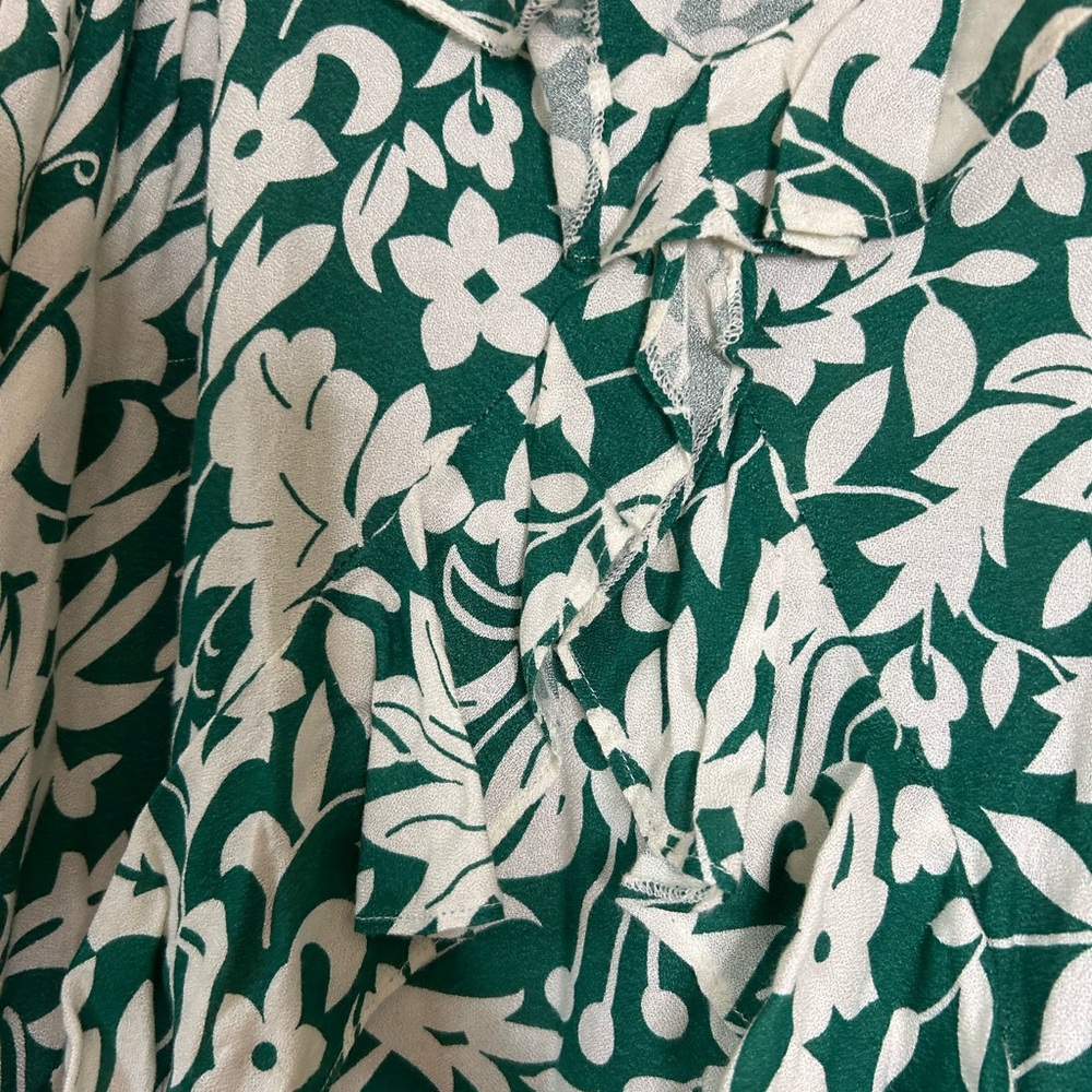 Free People Rebecca green & white floral mini dress - Picture 8 of 10